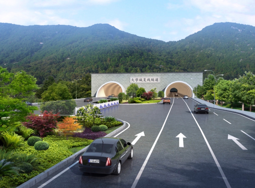 科学城隧道(原名大学城复线隧道)效果图 项目方供图