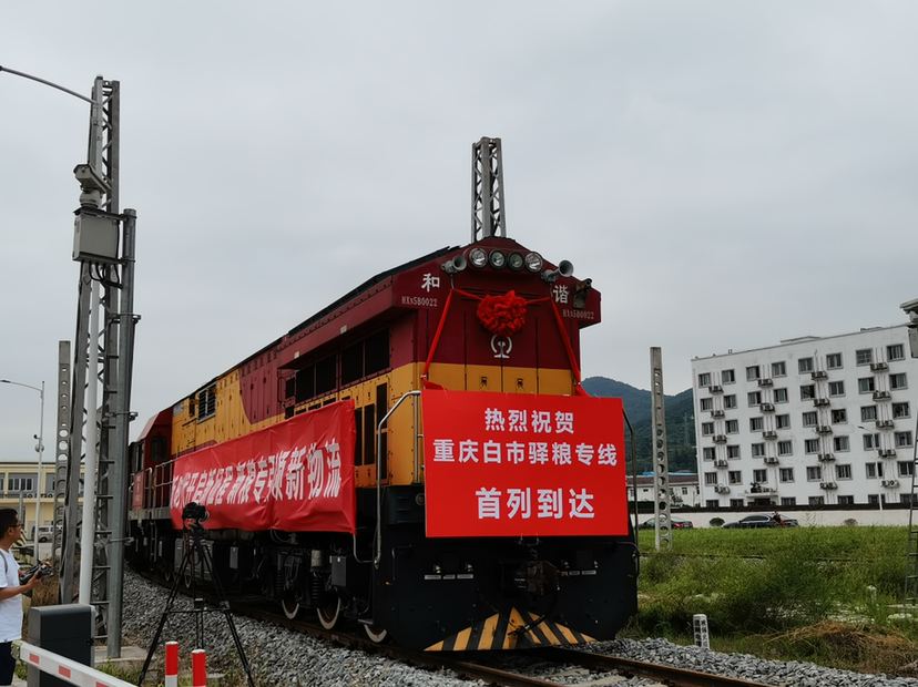 重庆粮食铁路专用线今日正式通车运营。成铁局供图 华龙网-新重庆客户端发