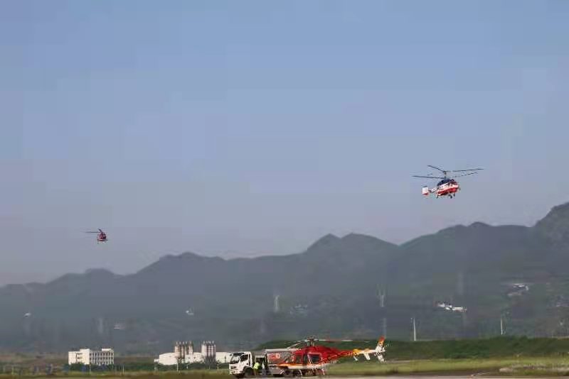 重庆市应急航空救援总队24小时保持 “适战”状态。市应急局供图 华龙网-新重庆客户端 发