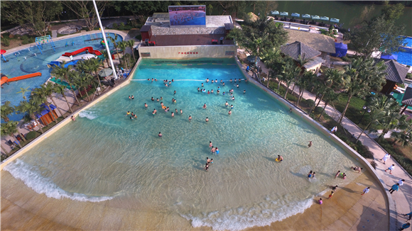 温泉冲浪池.渝北区委网信办供图 华龙网发